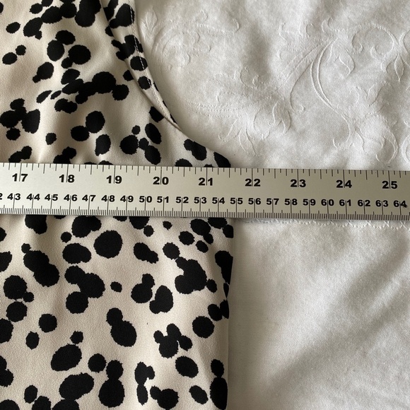 RW & Co. Women's Sleeveless Lined‎ Black Spatter Pattern Satin Blouse Size XL - Picture 8 of 10